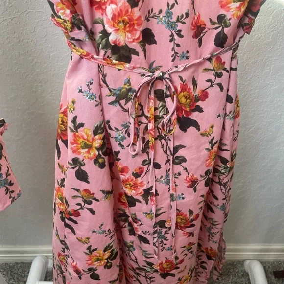 Topshop Pink Floral Dress - Picture 5 of 8